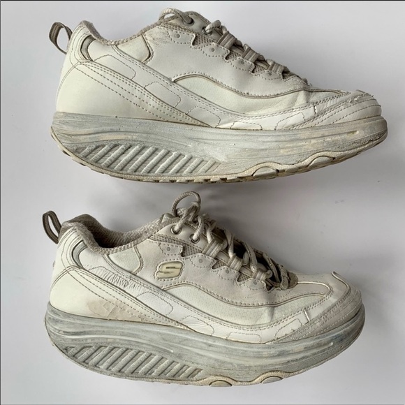 Sketchers Vintage Original Shape Up Toning Sneakers In White - Picture 2 of 9